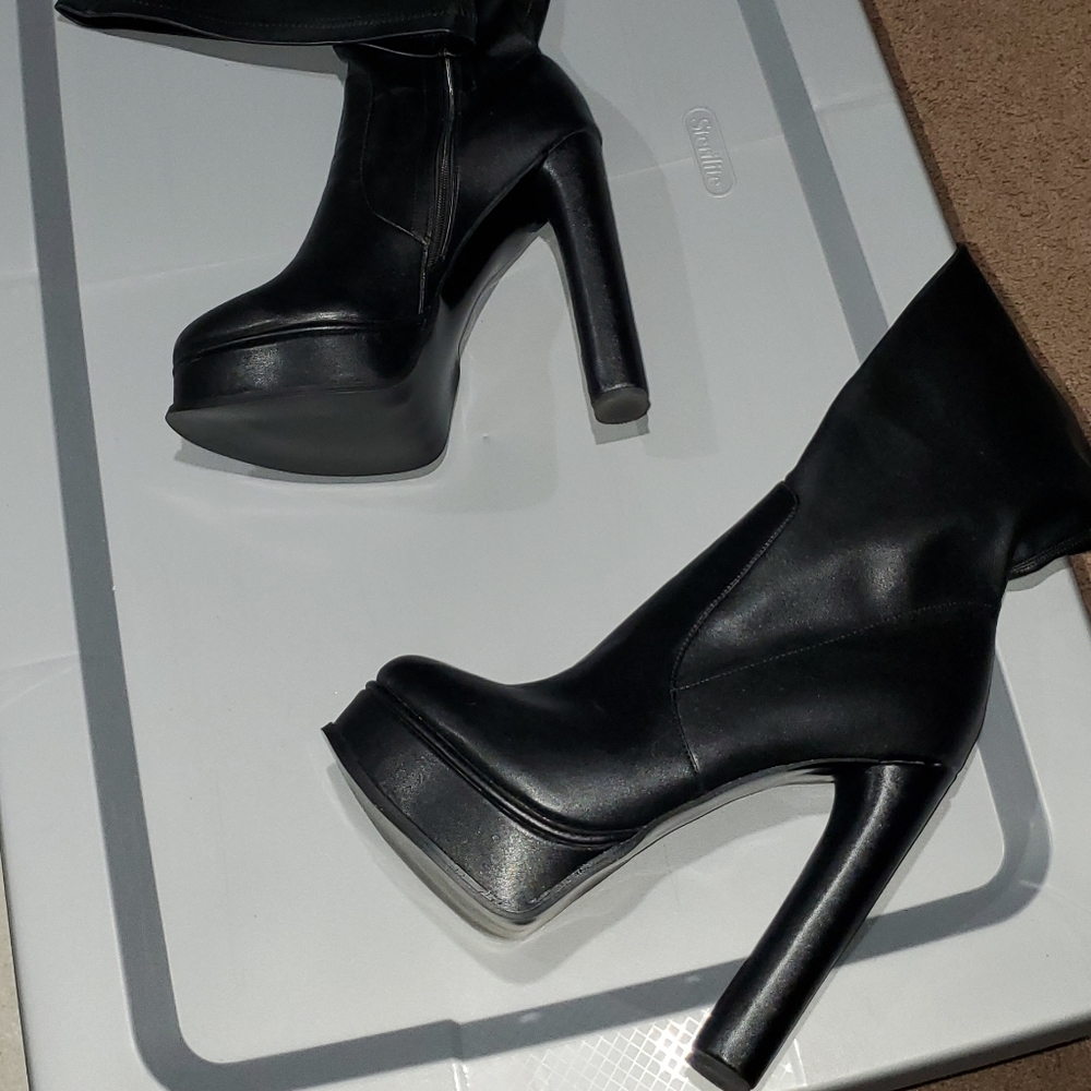Thigh high platform boots